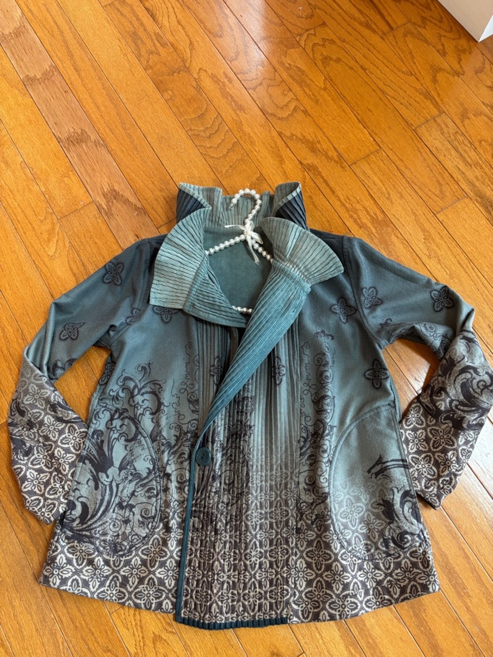 Lindi Reversible Women's Corduroy Jean Jacket - Ombré Teal 🤍Medium - Picture 9 of 12